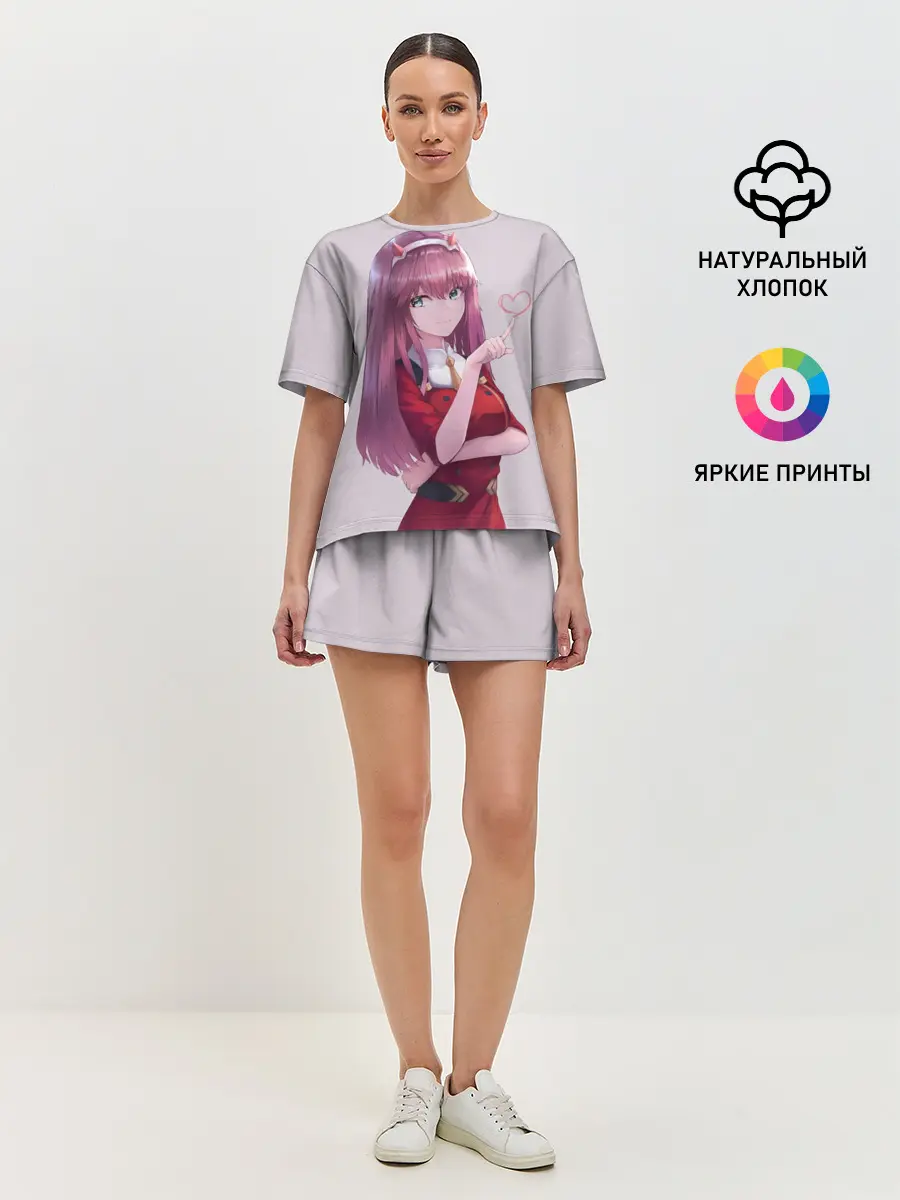 Женская пижама с шортами / Darling heart