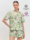 Женская пижама с шортами / Ромашки