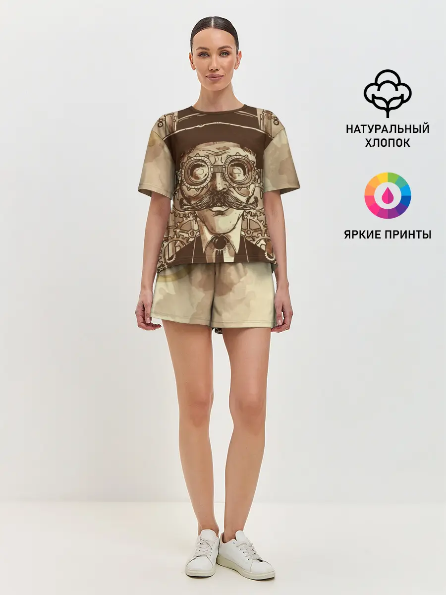 Женская пижама с шортами / Стимпанк