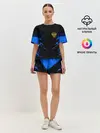 Женская пижама с шортами / Russia-sport collection BLUE