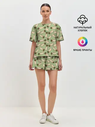 Женская пижама с шортами / Шаверма