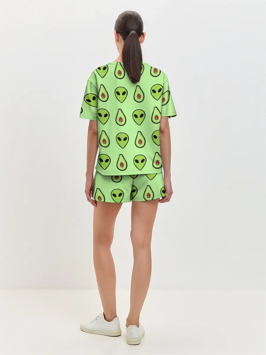 Женская пижама с шортами / Green