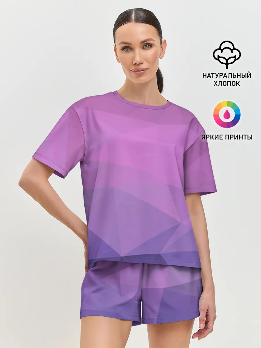 Женская пижама с шортами / Абстракция