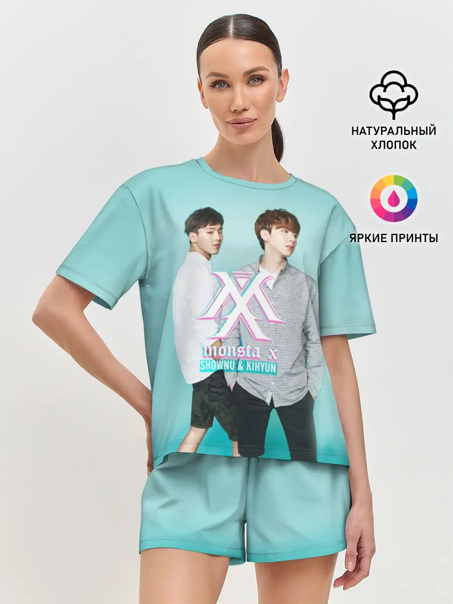 Женская пижама с шортами / Shownu&Kihyun