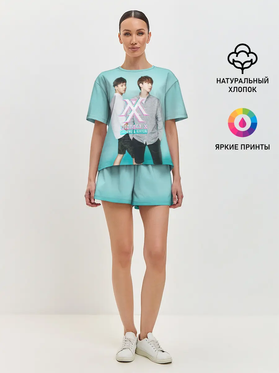 Женская пижама с шортами / Shownu&Kihyun