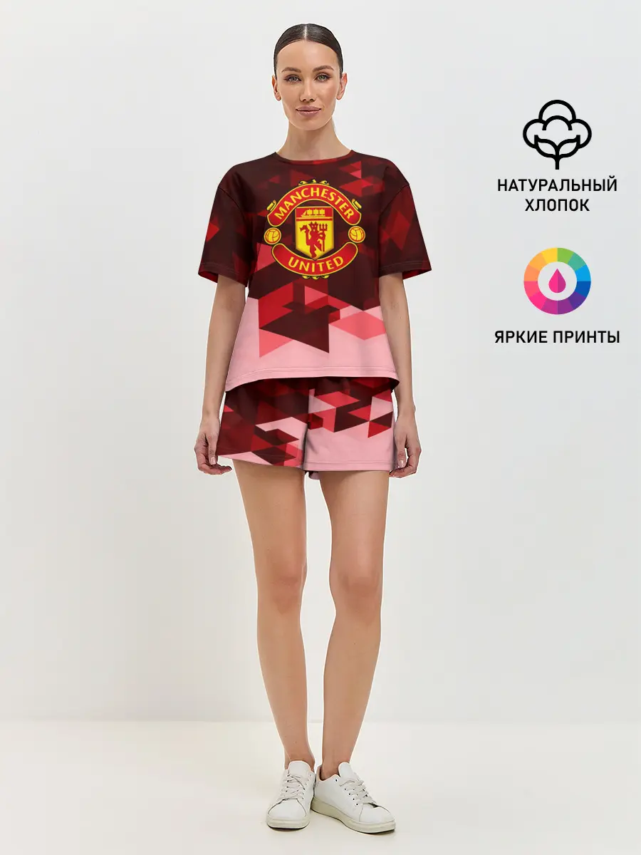 Женская пижама с шортами / Manchester United Abstract