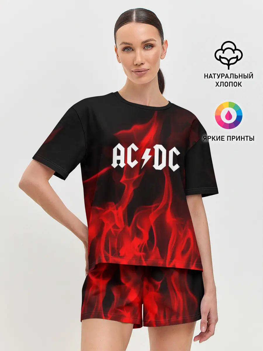 Женская пижама с шортами / AC DC