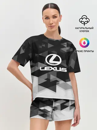 Женская пижама с шортами / Lexus sport geometry