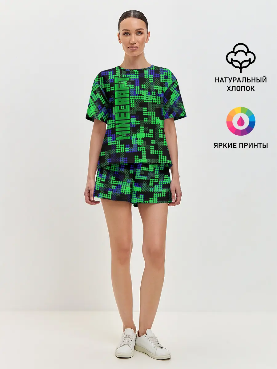 Женская пижама с шортами / Minecraft