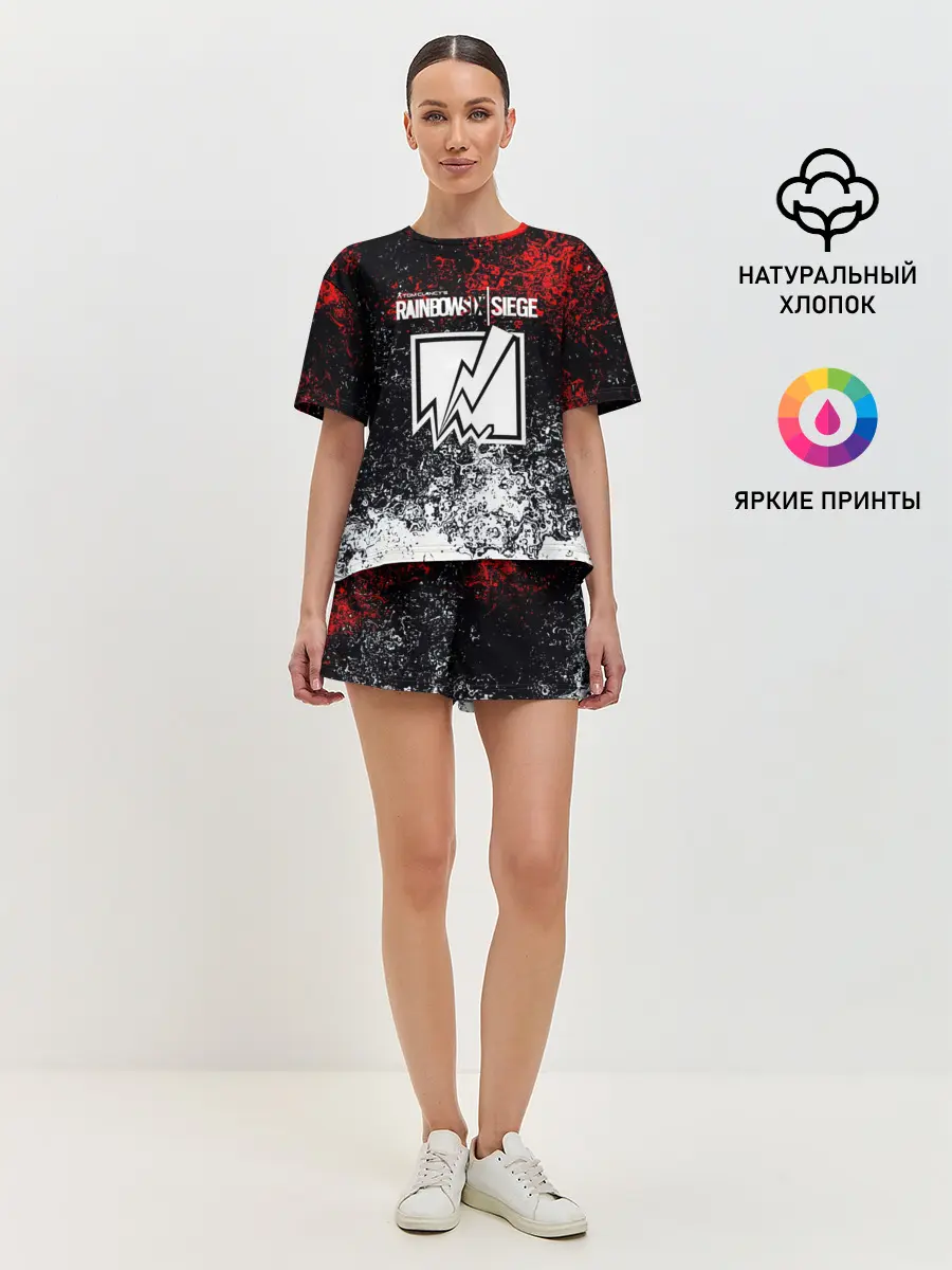 Женская пижама с шортами / Rainbow six Siege