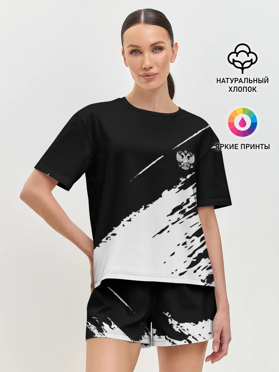 Женская пижама с шортами / Russia sport