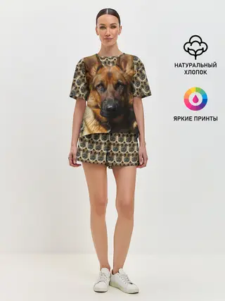 Женская пижама с шортами / Овчарка