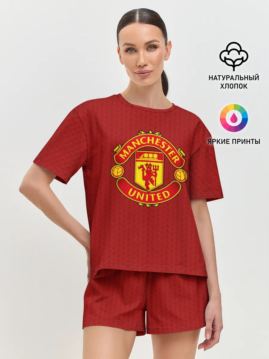 Женская пижама с шортами / Manchester United Knitted