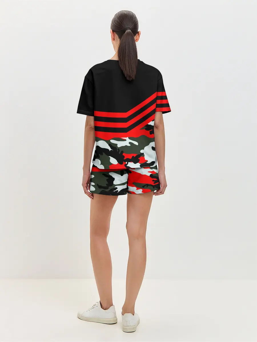 Женская пижама с шортами / Камуфляж Полиция