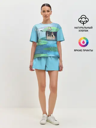 Женская пижама с шортами / Тсую Асуи прячется под водой