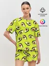 Женская пижама с шортами / Авокадо