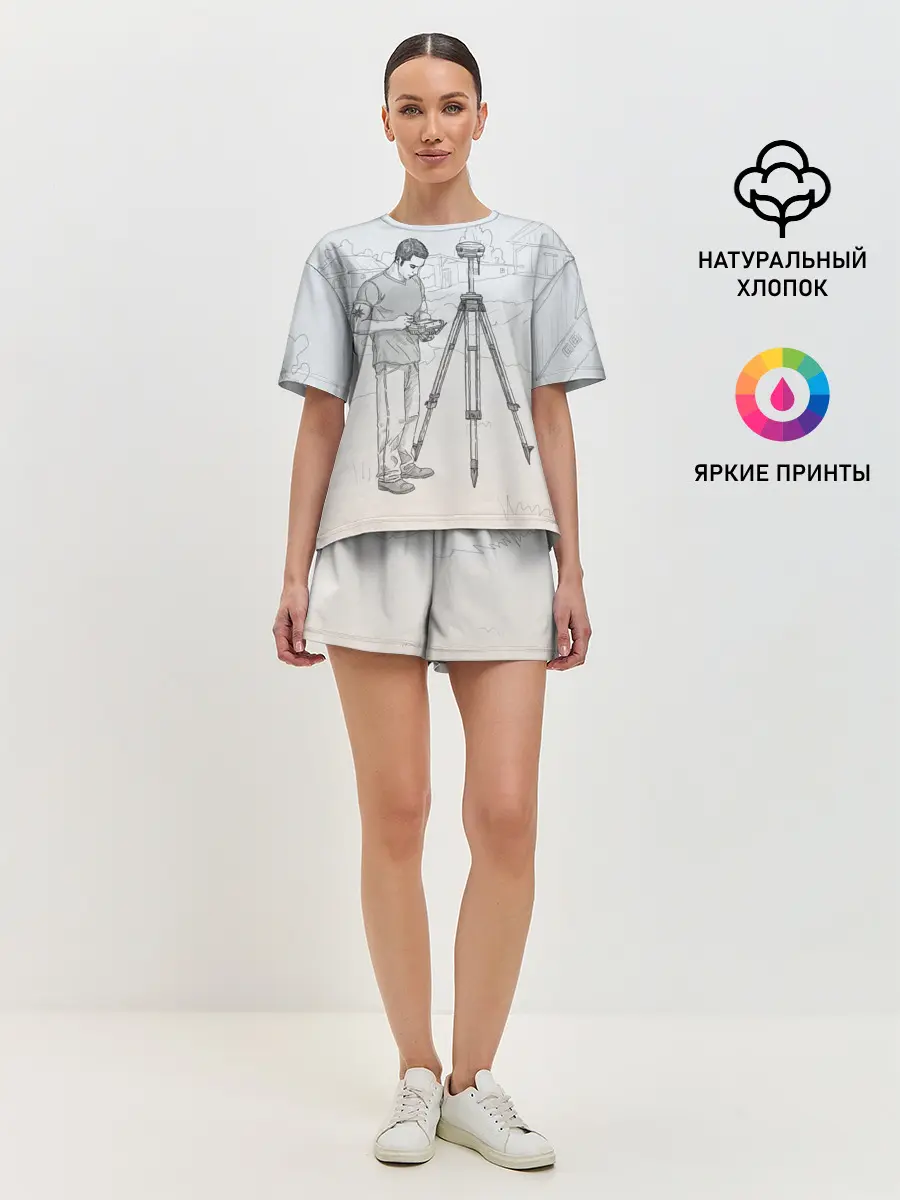 Женская пижама с шортами / Парень с контроллером