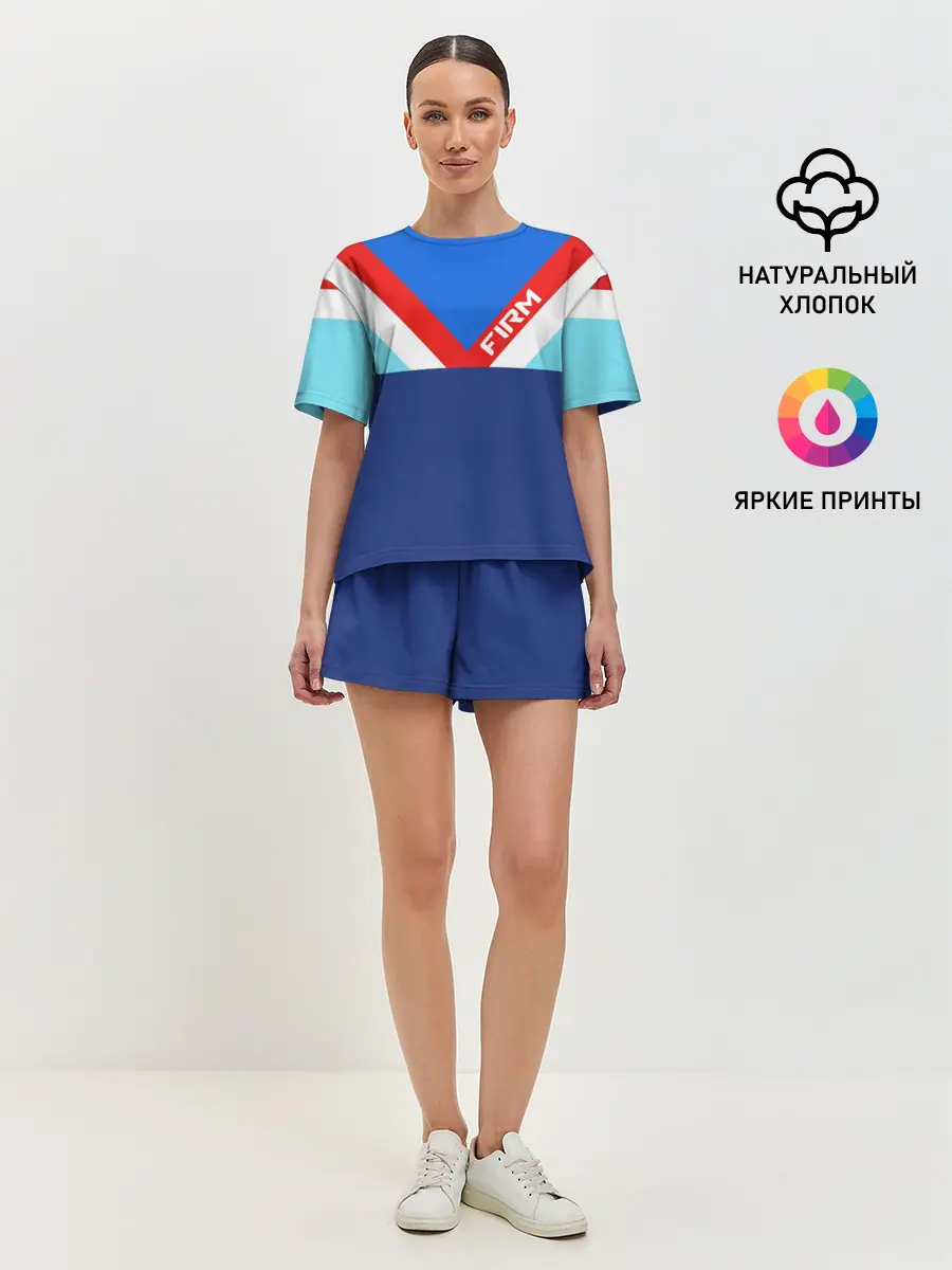 Женская пижама с шортами / Стиль 90 х