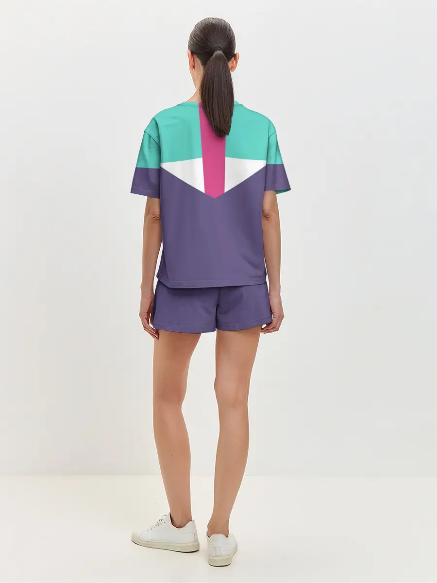 Женская пижама с шортами / Стиль 90 х