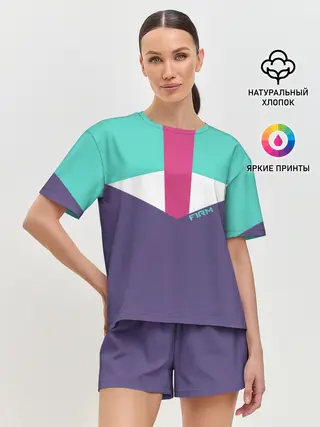 Женская пижама с шортами / Стиль 90 х