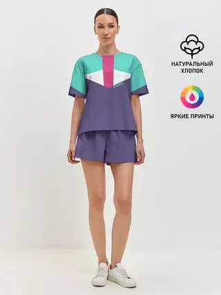 Женская пижама с шортами / Стиль 90 х