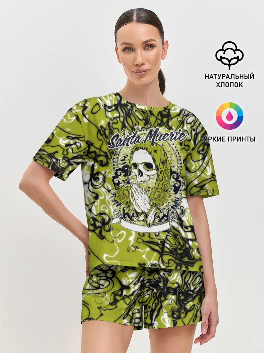 Женская пижама с шортами / Santa Muerte