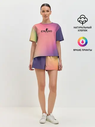 Женская пижама с шортами / CsGo Градиент
