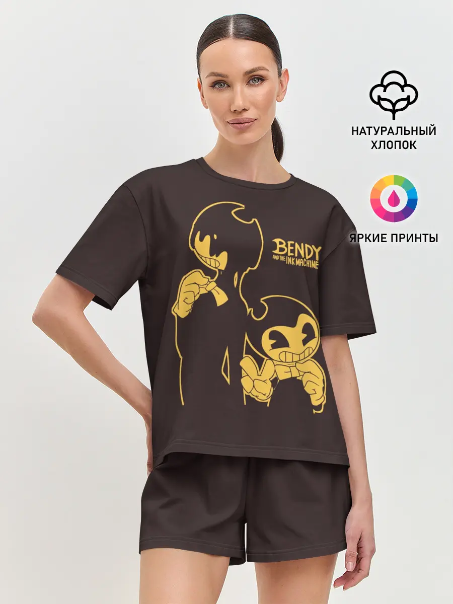 Женская пижама с шортами / Bendy and the ink machine