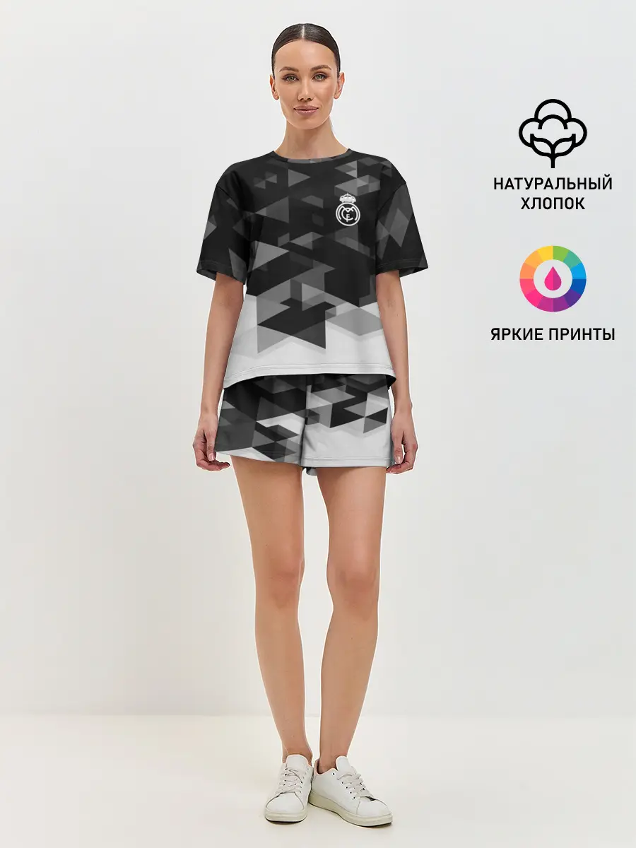 Женская пижама с шортами / Real Madrid Geometry Sport