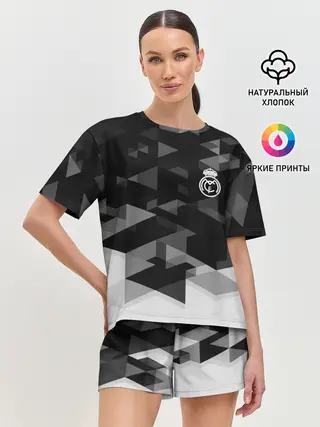 Женская пижама с шортами / Real Madrid Geometry Sport