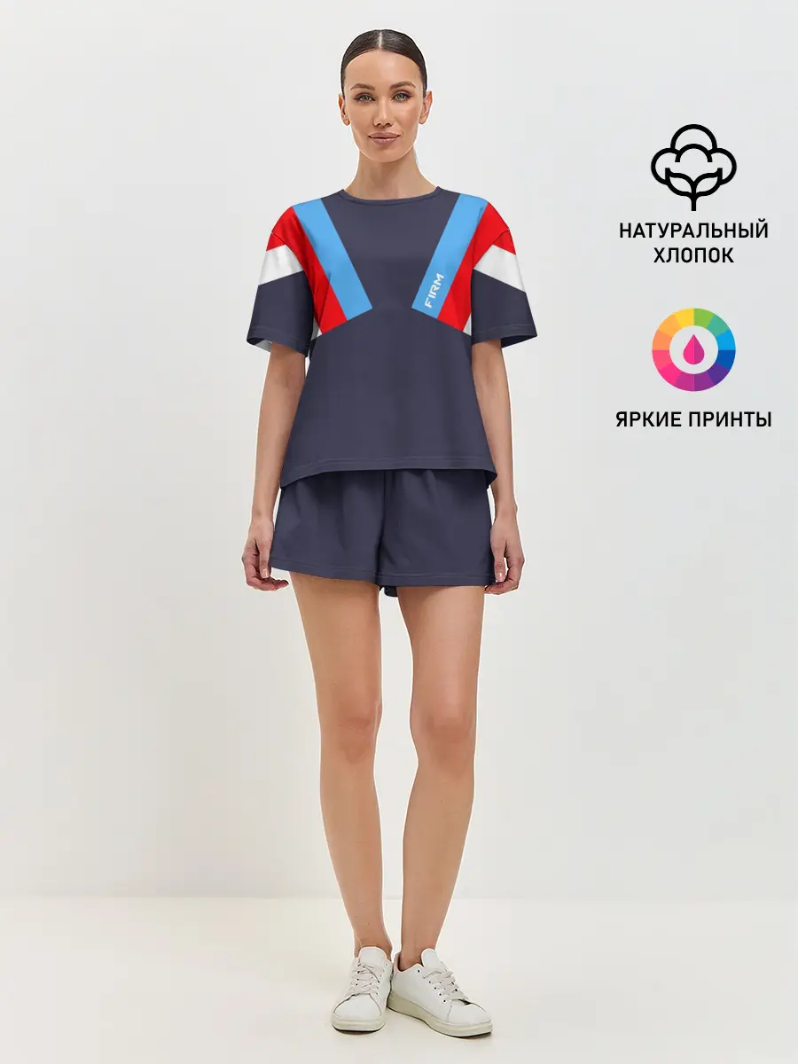 Женская пижама с шортами / Стиль 90 х