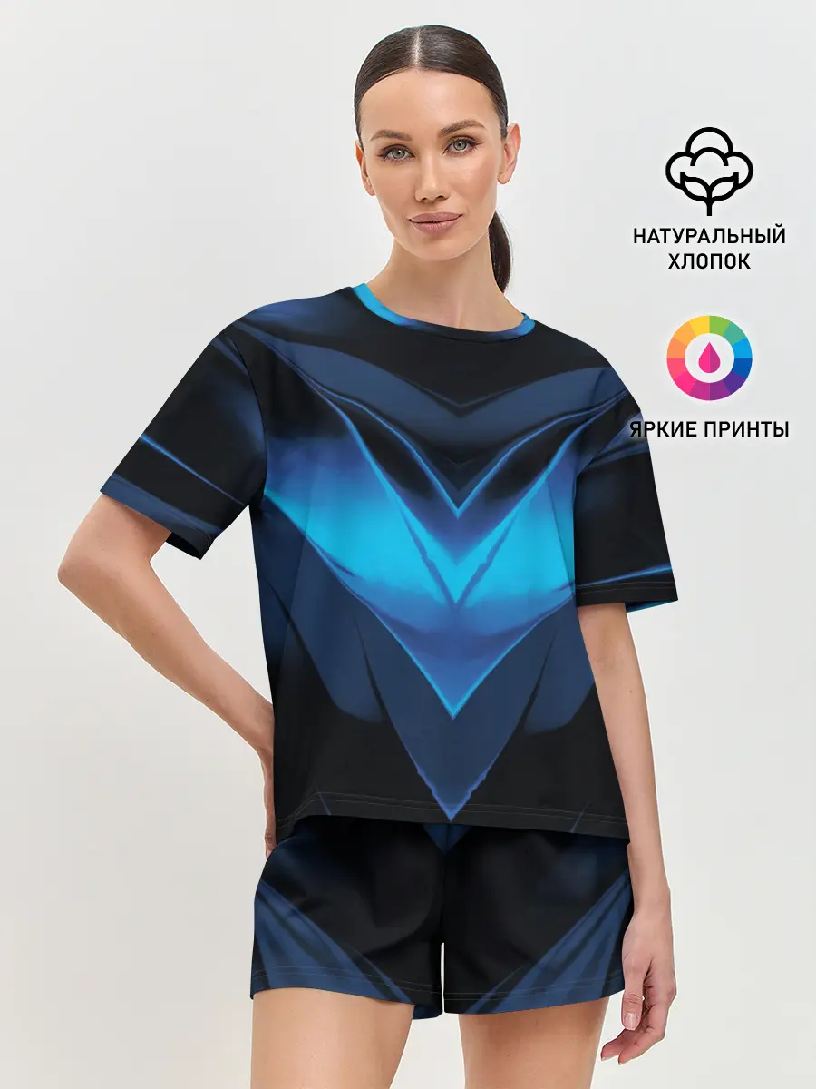 Женская пижама с шортами / Абстракция