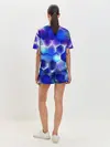 Женская пижама с шортами / Синяя чешуя змеи