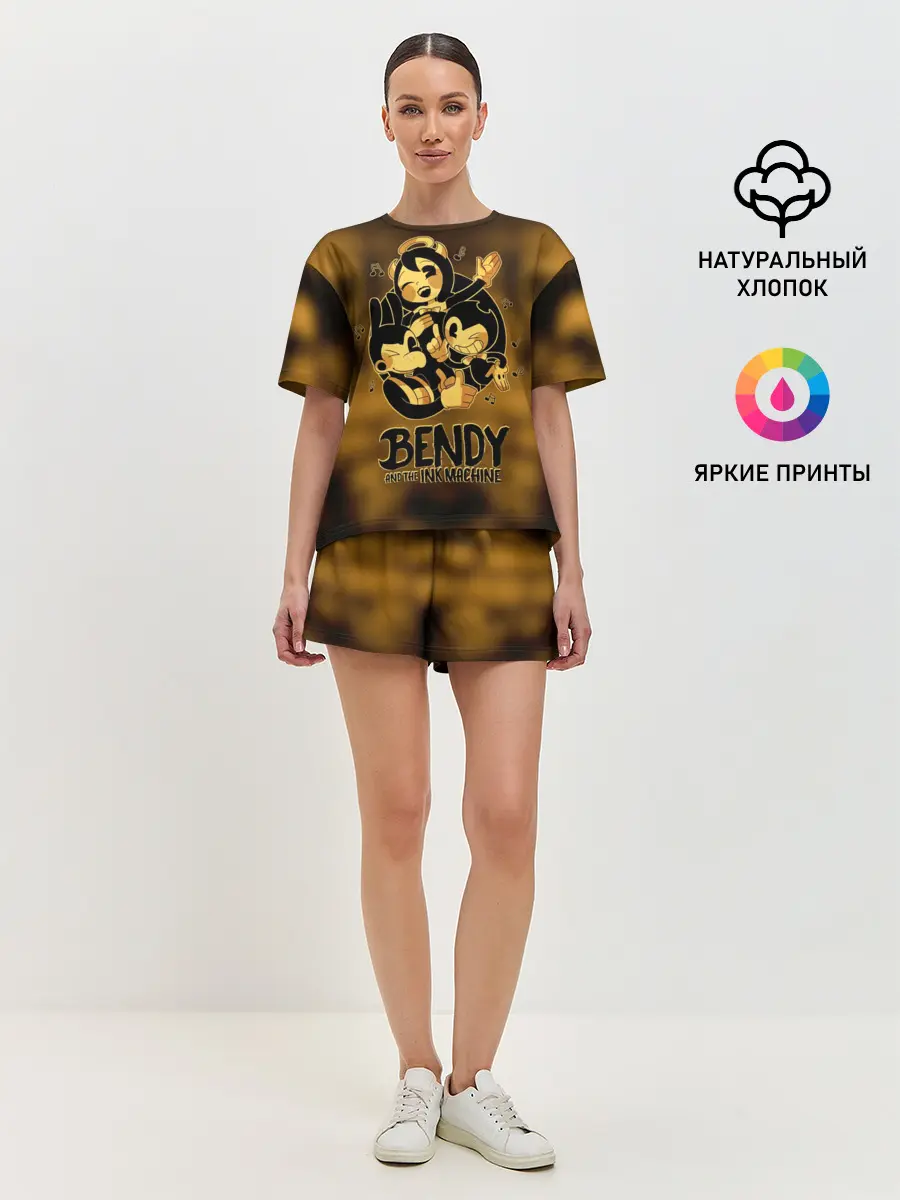 Женская пижама с шортами / Bendy and the ink machine