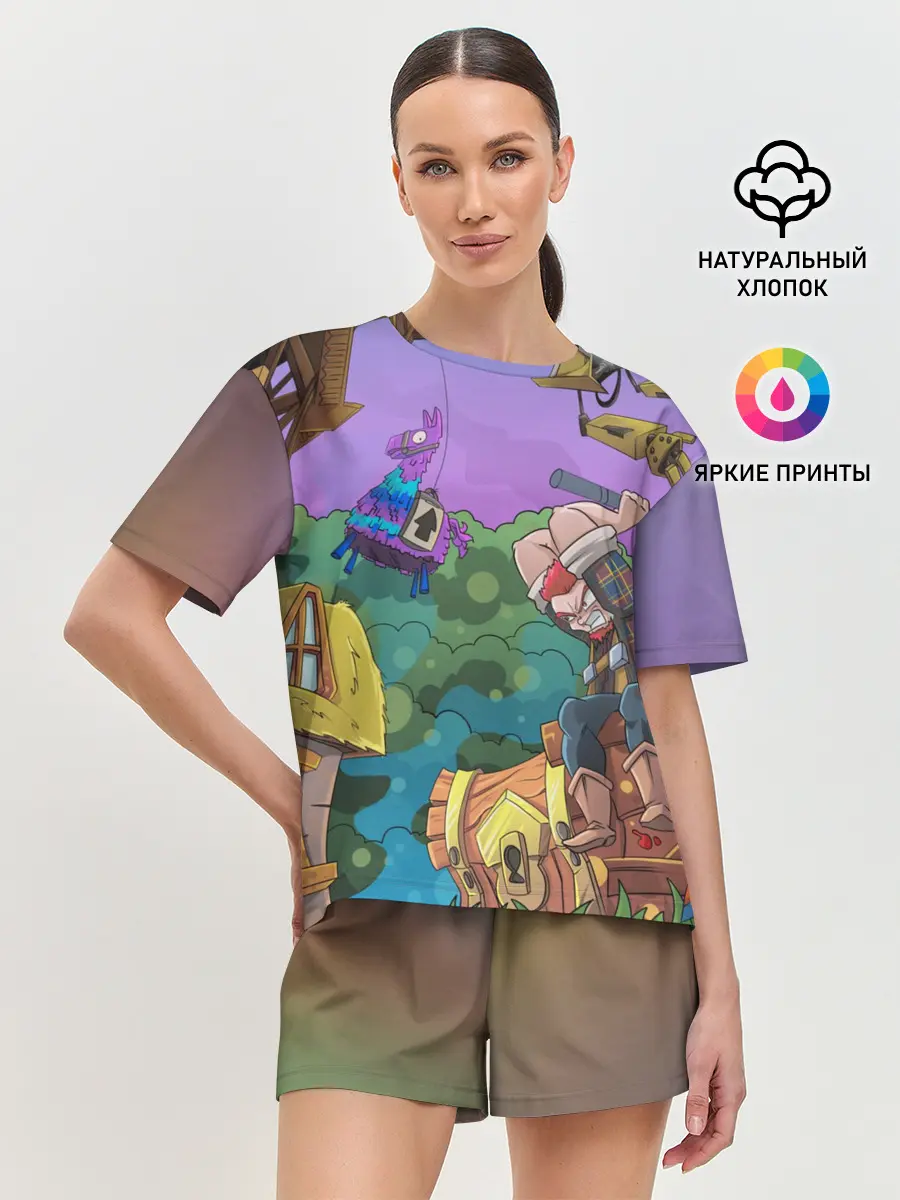 Женская пижама с шортами / Fortnite