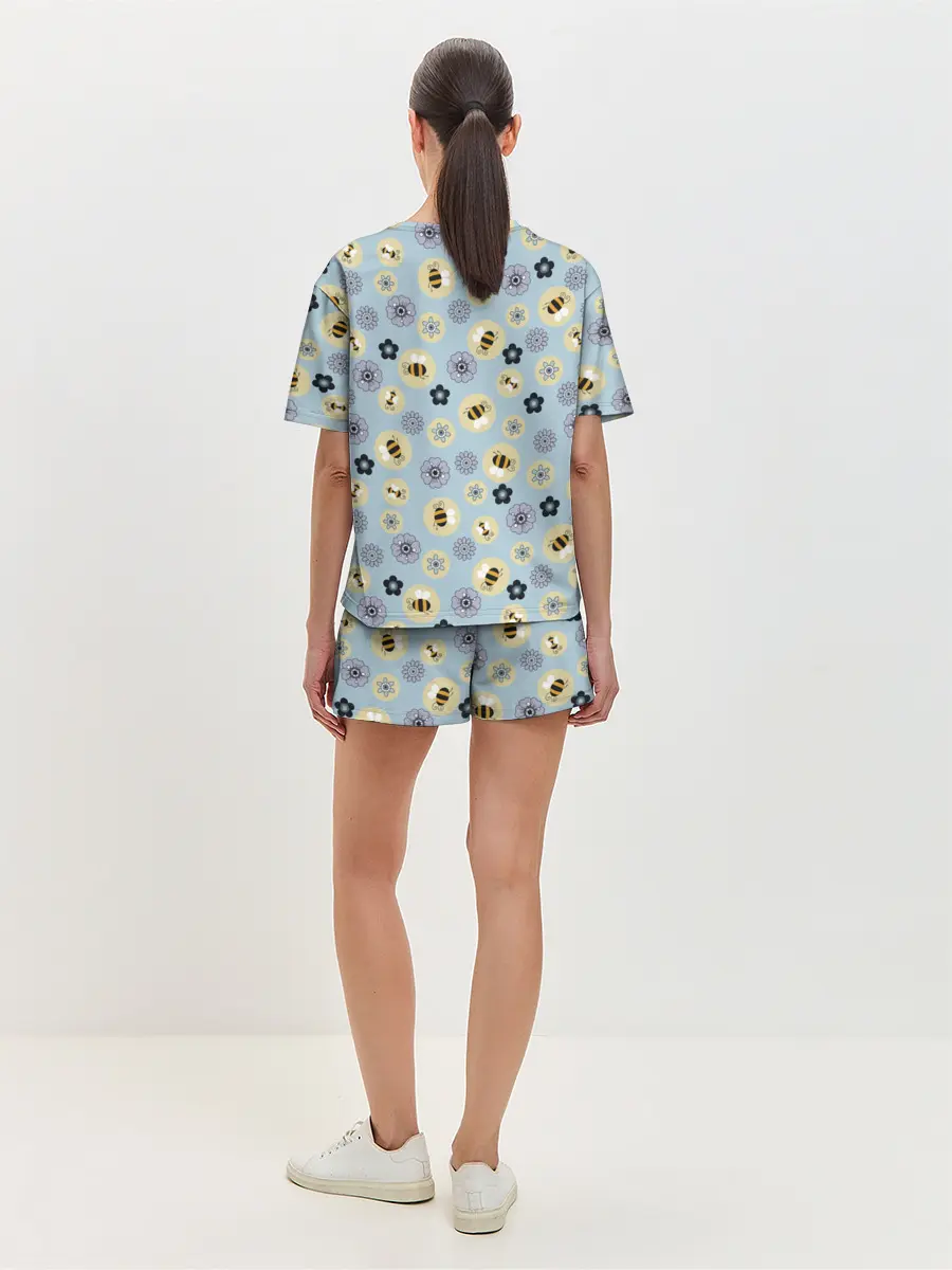 Женская пижама с шортами / Пчелки