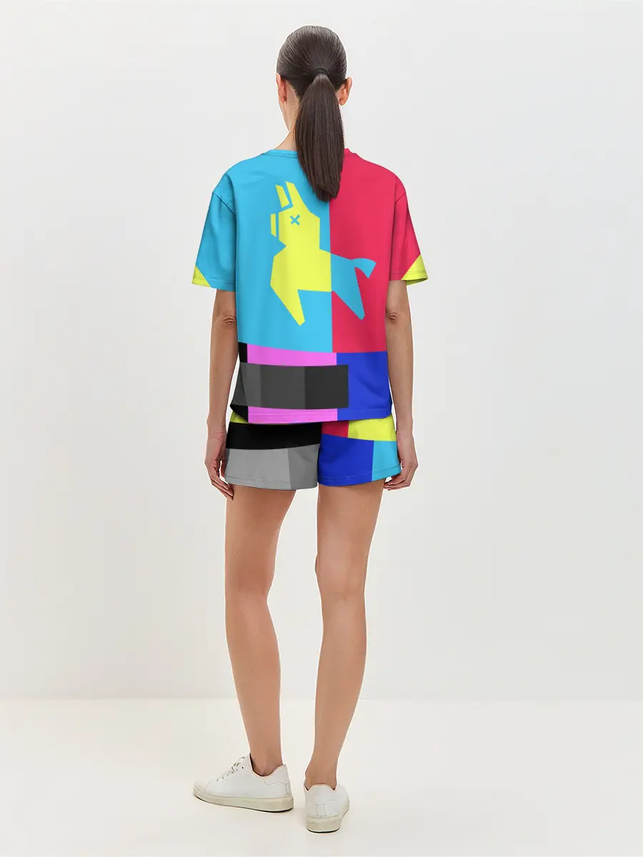 Женская пижама с шортами / Лама Фортнайт