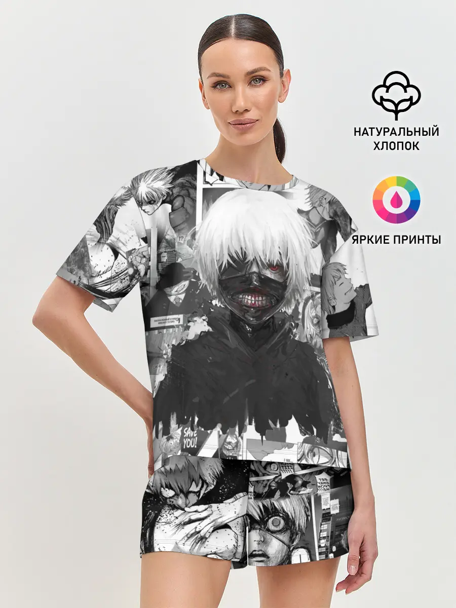 Женская пижама с шортами / Токийский гуль манга