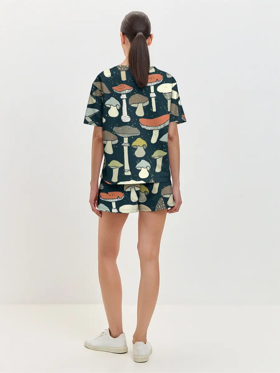 Женская пижама с шортами / Загадочный лес