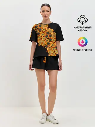 Женская пижама с шортами / Славянский орнамент