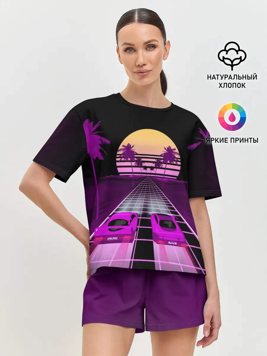 Женская пижама с шортами / Vaporwave