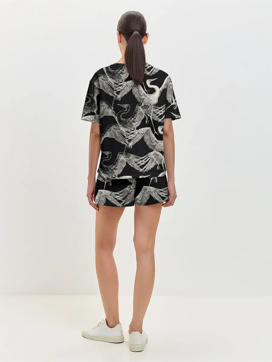 Женская пижама с шортами / Белые Птицы