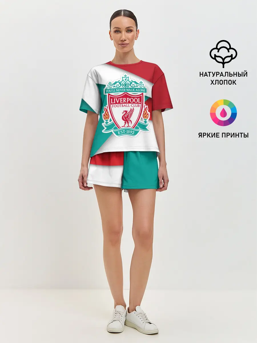 Женская пижама с шортами / Ливерпуль формы