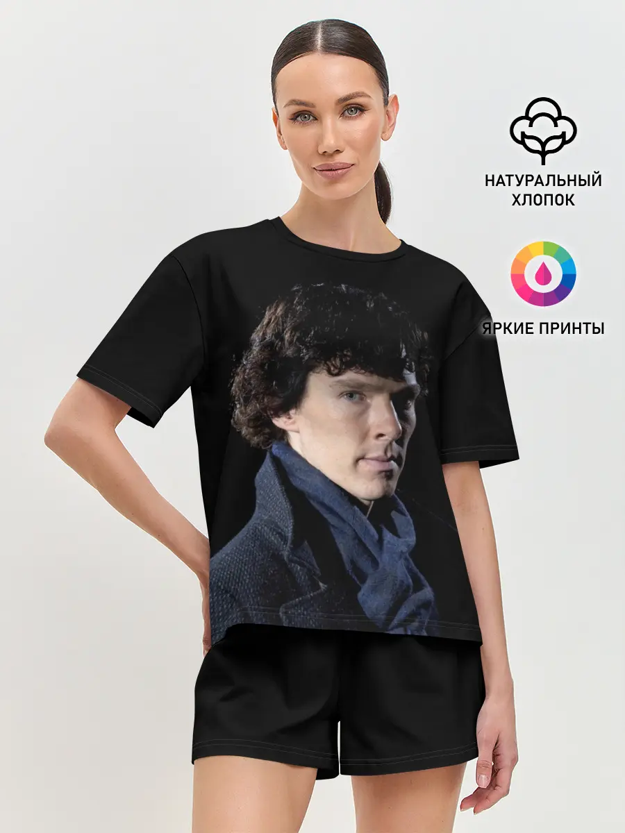 Женская пижама с шортами / Sherlock