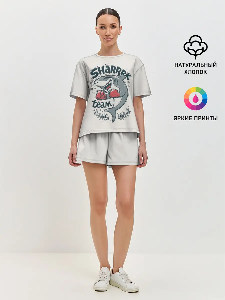 Женская пижама с шортами / Shark
