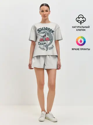 Женская пижама с шортами / Shark