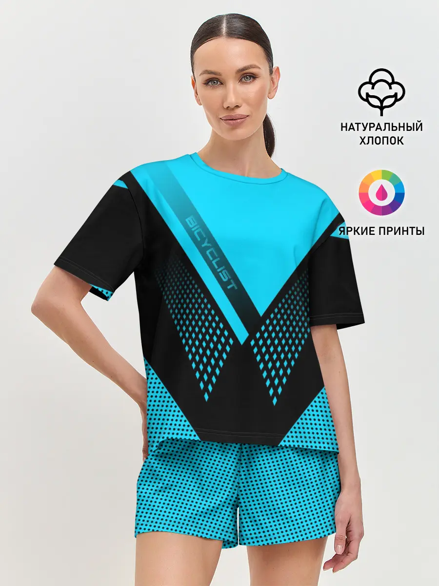 Женская пижама с шортами / Bicyclist