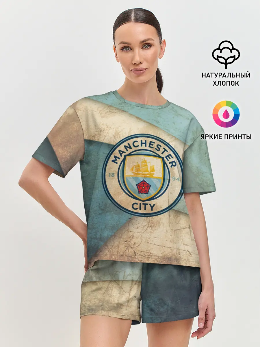 Женская пижама с шортами / Манчестер сити олд