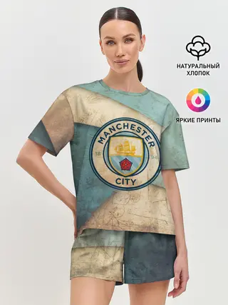 Женская пижама с шортами / Манчестер сити олд