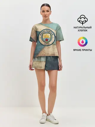 Женская пижама с шортами / Манчестер сити олд